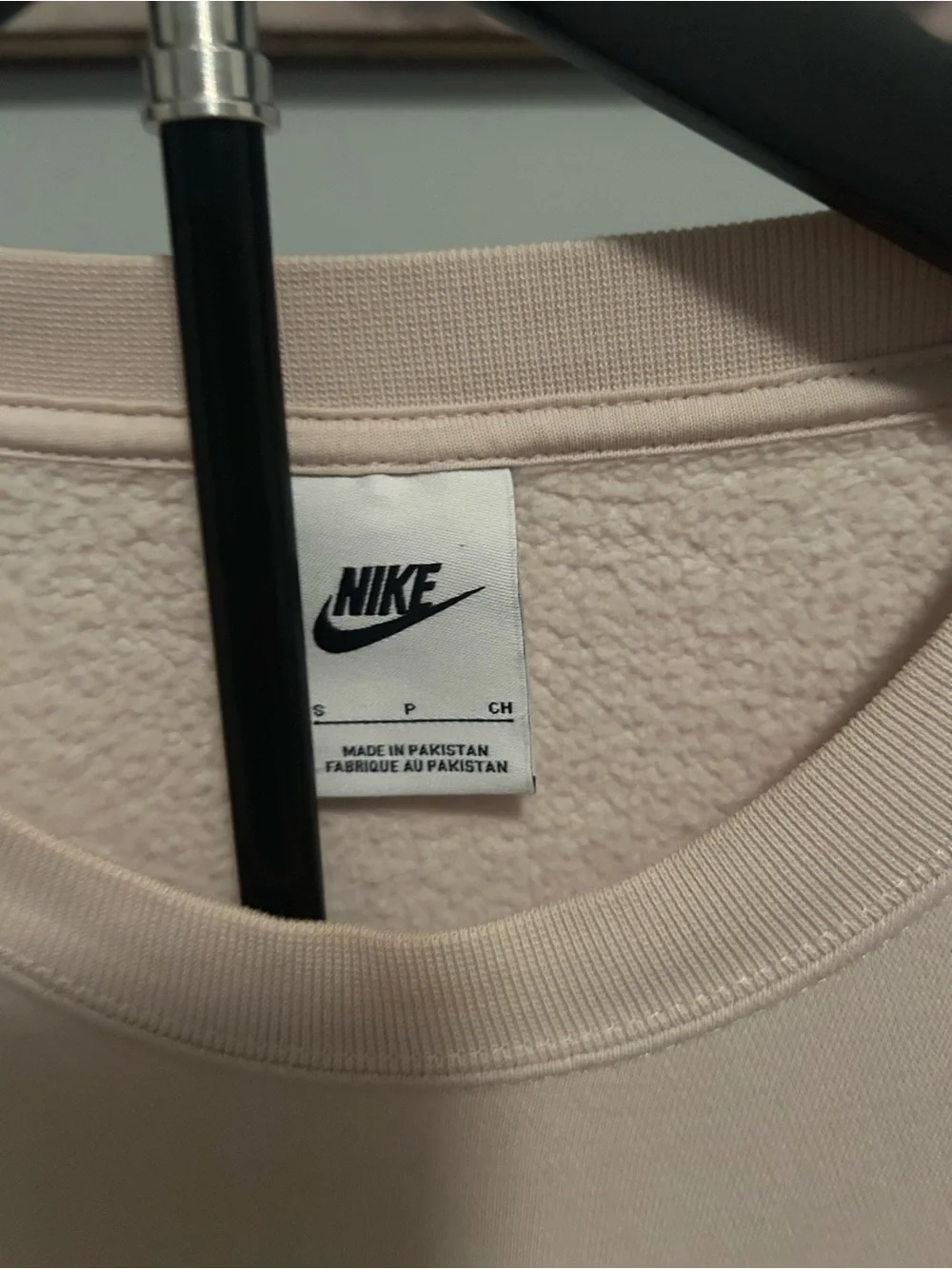 Nike Men's Crewneck Sweatshirt - Cream Oversized
